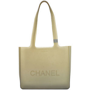 Chanel Clear Tote Bag Rubber Grey